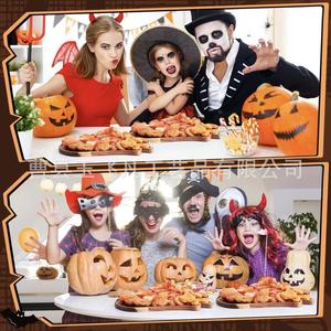 Halloween Acacia Wood Serving <b>Tray</b> 34cm Festive Party <b>Snack</b> Platter Residential Use - Product Image 1