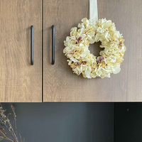 Corona de Flores de Hortensia Artificial para Puerta Principal con Cajas - Decoración Navideña y de Pascua Estilo Rústico de Alta Calidad