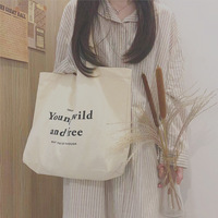 Sac fourre-tout en toile de coton recyclable avec logo imprimé personnalisé, matériau épais et durable