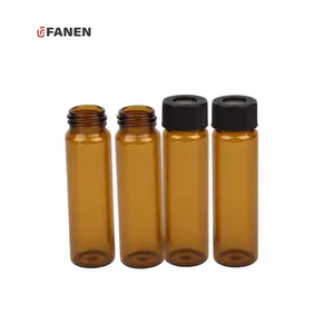 Frasco de amostra de vidro âmbar para impressão de tela Fanen 27.5*95mm 40ml