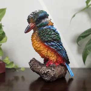 ตุ๊กตานกคูคาบูร่าออสเตรเลียรูปสัตว์รูปปั้นสัตว์ป่าทำมือแบบวินเทจ - Product Image 1