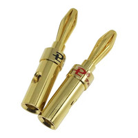 Connecteurs banane 4 mm plaqués or - Bornes de connexion audio sans soudure pour haut-parleurs et câbles audio