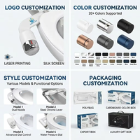 Bidet WC OEM Mini ABS Moderne pour Hôtels, Installation Facile, Eau Froide, Nettoyage Automatique, Buse Dissimulée, Démontage Rapide, Non Électrique