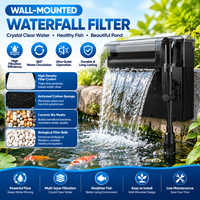 Système de filtration cascade mural pour aquarium, filtre à suspendre avec boîtes à médias et écumeur de surface
