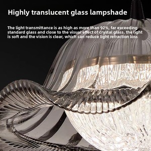 Lustre moderne de luxe, design floral vintage, fer <span class=keywords><strong>et</strong></span> verre, <span class=keywords><strong>suspension</strong></span> LED pour salle à manger, finition noire, dimmable - Product Image 4