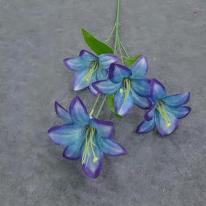 Lirio verde artificial <span class=keywords><strong>Hemerocallis</strong></span> Fulva con arreglo floral PU decoración de mesa para fiesta de cumpleaños y hojas verdes de boda - Product Image 5