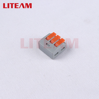 221-413 Universelle Push-in Messingbeschichtete Crimpklemme 3-Leiter-Verbindungsklemme für Elektrische Energie LED-Beleuchtung