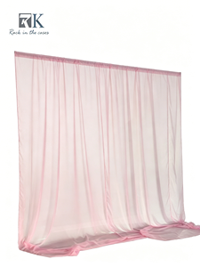 Quick install Pipe Kit and Pink Drape Aluminum Standing Curtain System Wedding Backdrop - Product Image 1