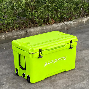 Glacière portable rotomoulée 115QT personnalisée, écologique et isotherme, pour la pêche en extérieur, réutilisable, en plastique, avec roues, pour aliments et boissons - Product Image 1