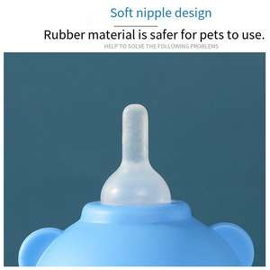 Toptan 4-Piece çevre dostu Pet malzemeleri 100ml köpek yavru yavru besleme seti yenilebilir silikon şişe - Product Image 4