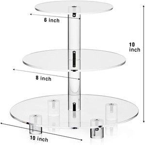 Piatto da portata Candy Bar Party Wedding 3 Tier Light up Cake Stand supporto per Cupcake supporto per pasticceria espositore per Cupcake in acrilico - Product Image 6