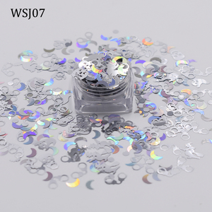 ฮาโลวีนตกแต่งโฮโลแกรมโพลีเอสเตอร์ Glitter ค้างคาวฟักทองกุญแจมือผี Glitter สำหรับงานฝีมือ - Product Image 3