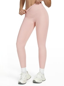 USA Oversea Warehouse High Waist Slim Breathable Yoga Pants for Women Full Length Fitness Running Sports Leggings Yoga Leggings - Product Image 3