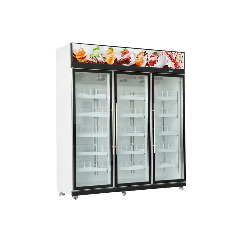 Novo multi-camada grande capacidade vertical comida refrigerador ereto chiller