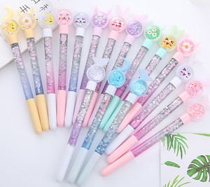 Meilleure Qualité Bâton Féerique Rose Coloré Unisexe Créatif et Adorable Stylo Gel Étudiant en Plastique <span class=keywords><strong>Liquide</strong></span> Pailleté Licorne Lune - Product Image 3