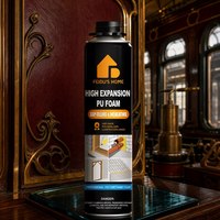 Mousse polyuréthane haute expansion FEIDU'S HOME pour le remplissage de joints, isolation, qualité professionnelle pour les installateurs, utilisation en construction
