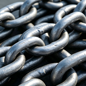 Chaîne d'ancre marine haute résistance à maillons sans goujon, structure soudée en zinc pour grands navires, taille personnalisée, pour cordes et bateaux MPR MPR MPR Anc - Product Image 1