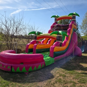 Tobogán Acuático Inflable Tropical Personalizado a Precio de Fábrica, Tobogán Inflable con Piscina para Parques de Diversiones - Product Image 4