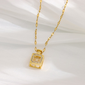 Collar de Acero Inoxidable con Cadena para Labios y Botella de <span class=keywords><strong>Perfume</strong></span> con Diseño de Alma Pulsante, Éxito de Ventas 2024 - Product Image 5