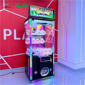 آلة ألعاب الرافعة الصغيرة من المعدن الأسود والبلاستيك مع أجهزة ثابتة لمدن الملاهي - Product Image 5