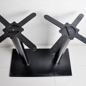 Chân Bàn Vuông Bằng Gang Đúc Chất Lượng Cao Bán Chạy Chân Bàn Màu Đen Sơn Hai Chân - Product Image 3