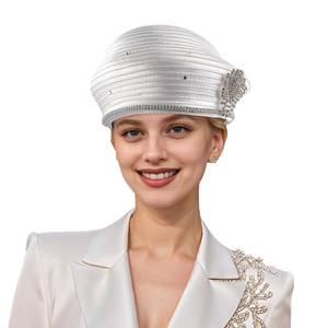 Le plus récent luxe Kentucky Derby chapeau personnalisé fantaisie église chapeau beauté parfait diamant Fascinator chapeau pour les femmes décoration de fête - Product Image 1