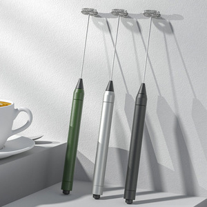 Pin hoạt động sữa Frother với kim loại cơ thể nhà bếp bọt Maker Điện Tay Whisk - Product Image 3