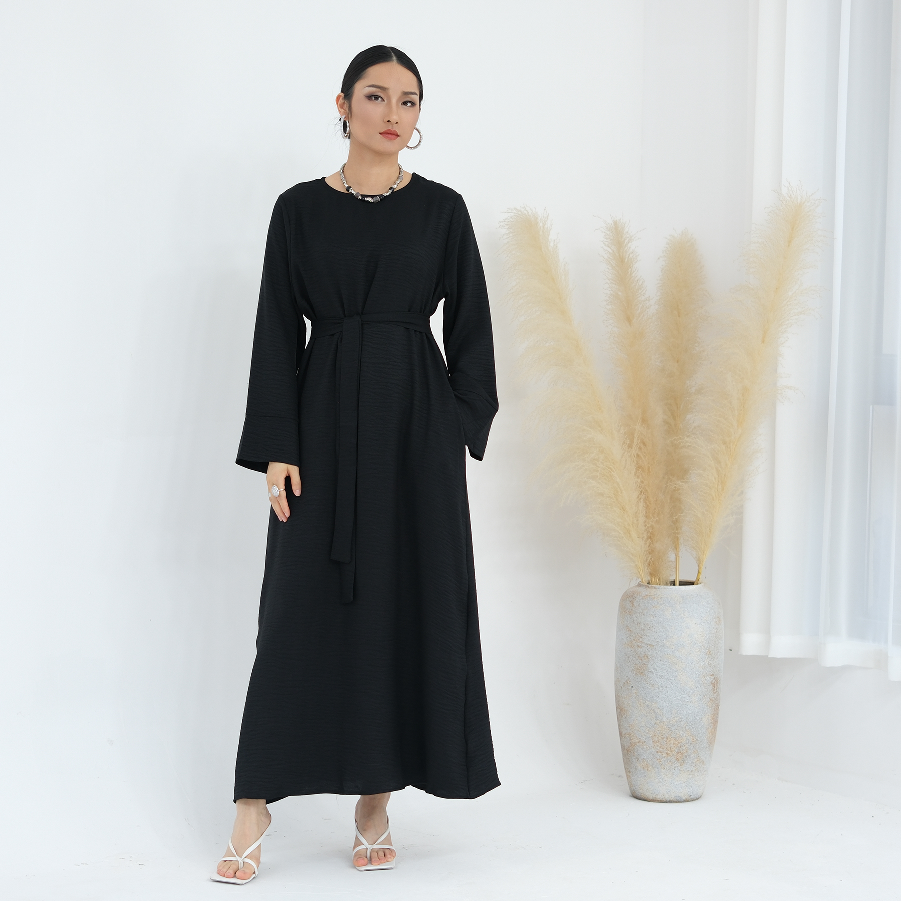 islamic dresses for women Muslim Abaya Middle East Arabian Robe Dubai Ladies Conservative Maxi Kaftan With Hijab Long Sleeve Prayer Clothes for Ramadan Eid Formal Wedding Party Evening Black at Amazon Women's wedges and boots for a stylish look Ramadan islamic clothing kebaya Solid