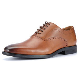 Zapatos Oxford Clásicos de Cuero Genuino, Diseño Italiano, para Hombre, con Cordones, Impermeables, Punta Cuadrada, Formales, Otoño - Product Image 1
