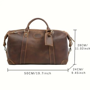 Bolsos de Viaje de Gran Capacidad, Bolsos de Mano y Bolsos Cruzados de Cuero Genuino de Alta Calidad con Forro de Poliéster, Estilo Deportivo y Lujoso - Product Image 4