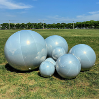 Globo Espejo Inflable Gigante de PVC para Exteriores, Fácil de Instalar, Decoraciones de Navidad y Año Nuevo, Resistente al Agua y a la Intemperie