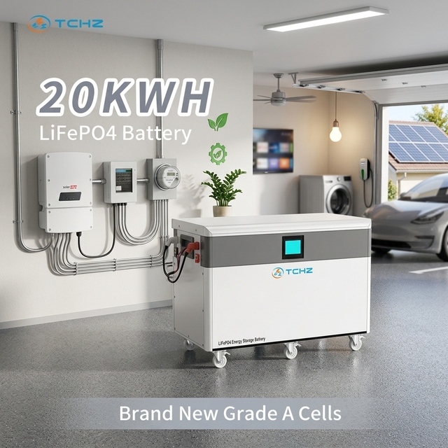 Factory Bottom Price 15kWh 20kWh 30kWh 51.2V 300Ah 400Ah 600Ah LiFePO4 Lithium Battery 8000Cycles for Home Energy Storage