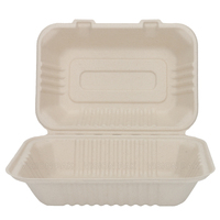 Vente en gros Boîtes à bento jetables Boîtes à hamburger à clapet en canne à sucre Emballage