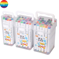 Ensemble de 36 pièces aquarelle peinture Art marqueurs stylo Double conseils eau-Base couleur dessin marqueurs stylos lavable