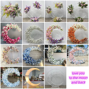 Artificiale festa di nozze colorato in seta fiore arco <span class=keywords><strong>luna</strong></span> <span class=keywords><strong>sfondo</strong></span> per la proposta di nozze decorazione - Product Image 4