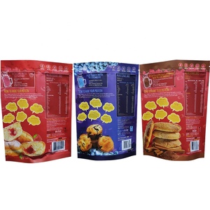 Zip-lock Customized Printed Small Plastic Resealable Zip-lock Pouches Plastic Stand Up Zipper Pouches For Food Packaging.