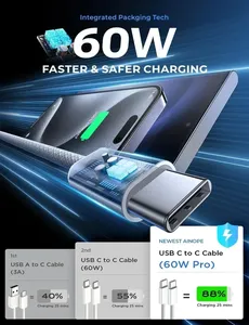 Ban Đầu Pd 60W Nhanh Chóng Sạc 6A <span class=keywords><strong>USB</strong></span> C Loại C Nhanh Chóng Sạc Cho Apple iPhone 15/16 Pro Max Đối Với Samsung S24 Điện Thoại Di Động 1M Máy Tính Bảng PC - Product Image 3