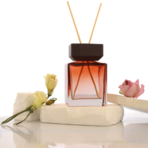 ناشر عطر فاخر من هانلينج للزيوت العطرية الطبيعية، زجاجة زخرفية منزلية مع أعواد خيزران وزهور، معطر جو منزلي - Product Image 5