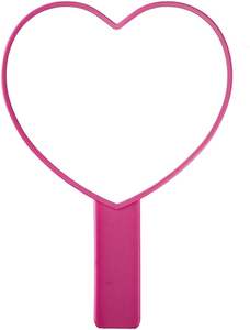 High Quality Portable Heart-Shaped Handheld Cosmetic <b>Mirror</b> Pocket Mini Personalized Custom Logo Plastic Handle <b>Makeup</b> <b>Mirror</b> - Product Image 3