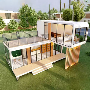 Vente chaude Maison capsule moderne en acier de Chine, mini-maison de luxe, 20 pieds, 40 pieds, <span class=keywords><strong>chambre</strong></span> <span class=keywords><strong>d</strong></span>'hôtes, villa, salon modulaire préfabriqué, cabane Apple - Product Image 5