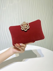 Nuevo Bolso de Noche de Terciopelo para Mujer, Cartera Rígida con Marco Floral y Cierre, Bolsos de Fiesta con Cadena Desmontable para Hombro, Bolsos Bandolera - Product Image 5