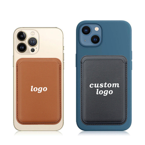 Accessoire magnétique personnalisé pour téléphone portable avec clip pour carte d'identité en cuir PU, compatible avec les portefeuilles magnétiques des iPhone 16, 15, 14 Pro Max - Product Image 2