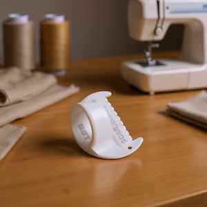 Outil ergonomique de couture de point de surjet 3mm 4mm en plastique blanc durable, accessoire de couture pour débutants et seniors en couture machine - Product Image 2