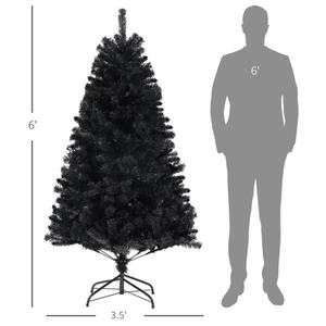 Sapin de Noël artificiel DB de 1,80 m, pré-éclairé, aiguilles de pin, support métallique, lumières LED chaudes, décoration intérieure pour les fêtes - Product Image 1