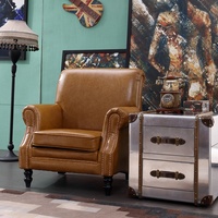 Braunes Leder Vintage Loves eater 1 2 3 Sofa garnitur mit hoher Rückenlehne