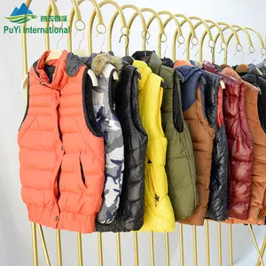 winter waistcoat thick down parka jacket secondhand clothes bales mixed used clothing us bale used clothes