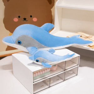 <span class=keywords><strong>Dauphin</strong></span> en peluche avec logo personnalisé très vendu couette en peluche super douce animal marin de la mer pour la Saint-Valentin et les mères - Product Image 3