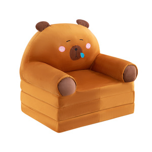 Sofá Plegable de 3 Plazas para Niños, Silla Multifuncional de Dibujos Animados para Bebés y Niños Pequeños, Asiento Perezoso Unisex Tipo Princesa - Product Image 5