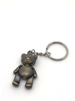 Llavero de Metal Personalizado con Forma de Oso, Bonito y Moderno, Grabable, para Fabricantes OEM al por Mayor