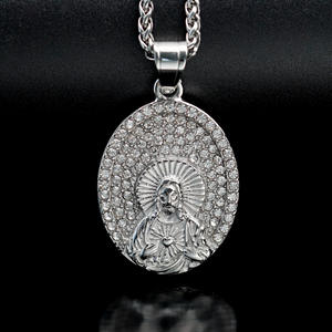 Hip Hop Cross Jesus CZ Religious Anti Non Tarnish Jesus Pvd Stainless Steel Fashion Jewelry <b>Pendants</b> Necklaces for <b>Men</b> Rapper - Product Image 6